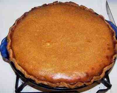 Pumpkin pie, made from a fresh pumpkin